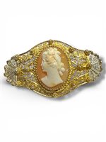 Brosche Mandile 1922 Dame Cammei antichi in Silber Conchiglia 2MSPCM14